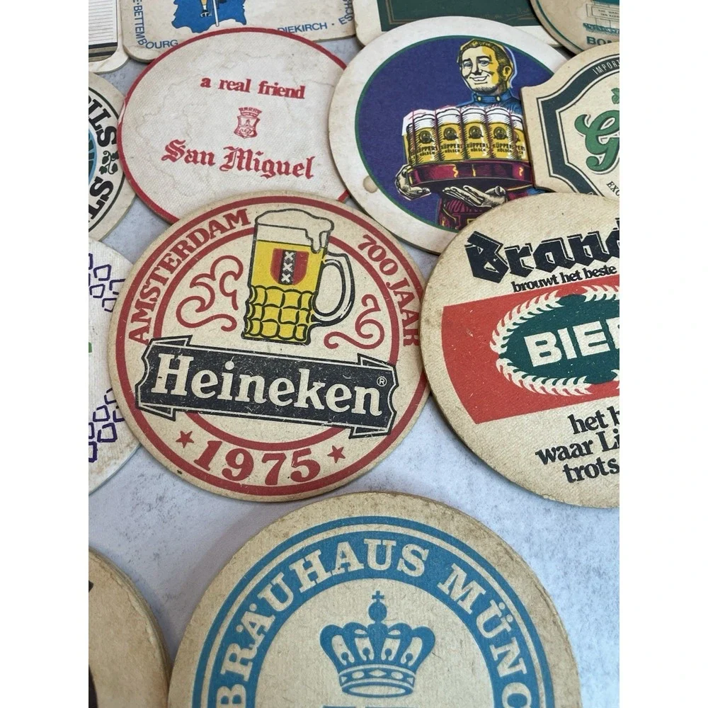Vtg Paper Coasters From Around The World Lot Of 33
